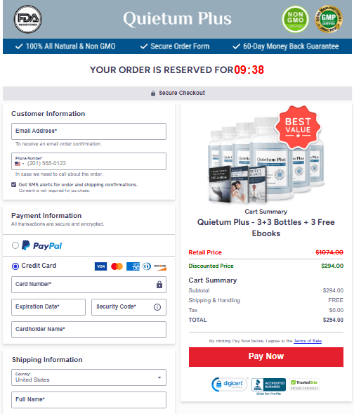 Quietum Plus Checkout