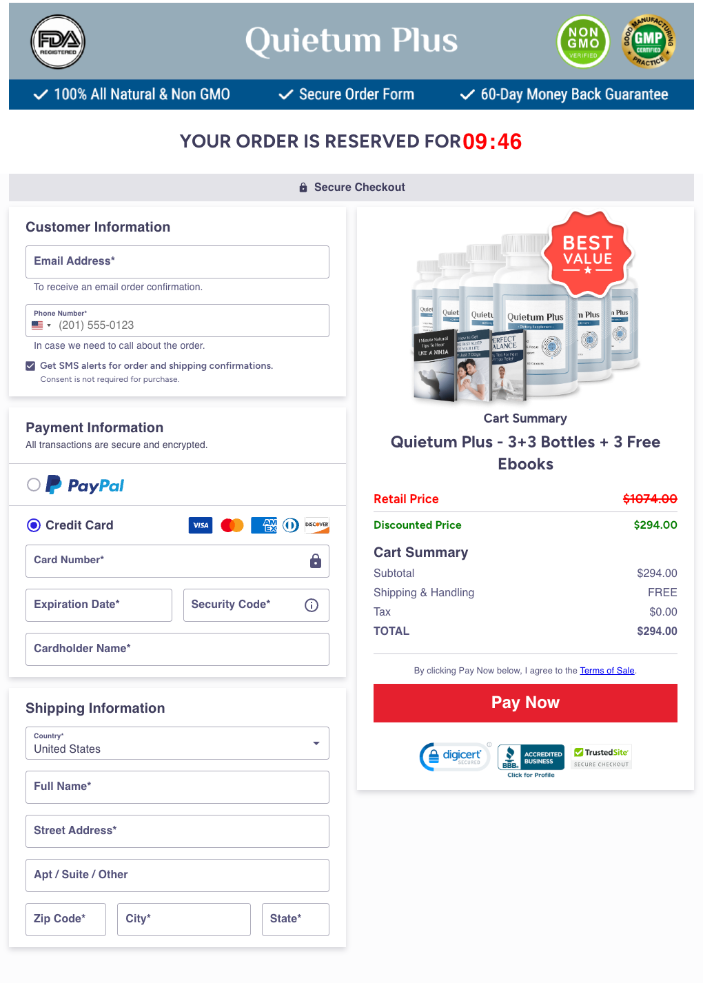 quietum plus order page